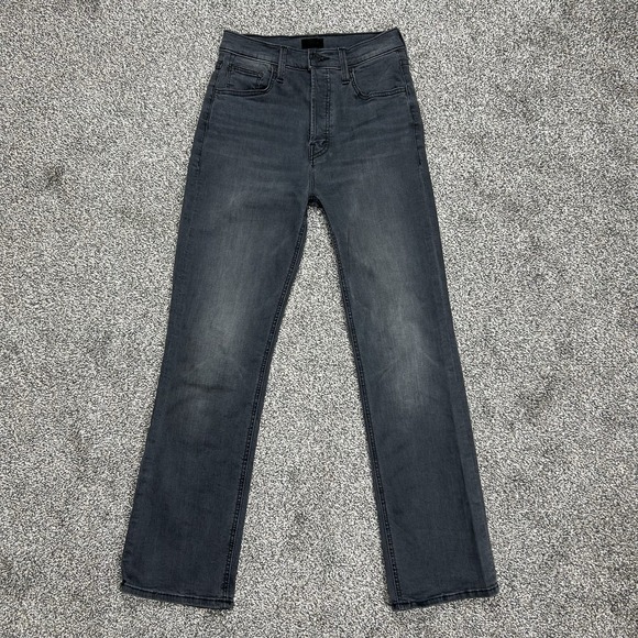 NWOT Mother The Tripper Ankle Jeans Lighting Up Lanterns Black Denim Womens 25